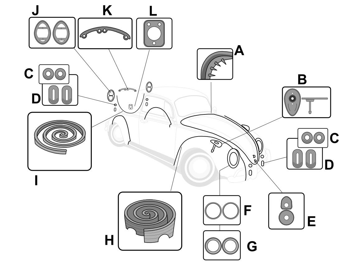 WK-113-1966 - VW Complete Wiring Kit, Beetle 1966