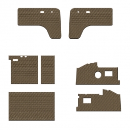 1968-1970 VW Bus Double Cab Door Panels - 7 Piece Kit - Tweed