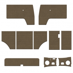 1963-1967 VW Bus Door Panels - 10 Piece Main Kit - Tweed