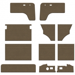 1968-1970 VW Bus Door Panels - Full Set 11 Pcs - Tweed