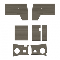 1964-1967 VW Bus Double Cab Door Panels - 7 Piece Kit - Vinyl