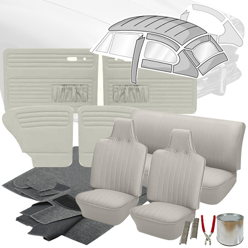 1971-1972 VW Super Beetle Sedan Smooth Vinyl Interior Kit: VW Parts ...