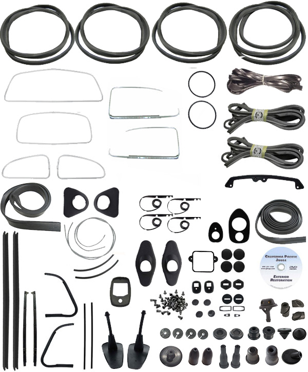 VW Complete Car Rubber Kit, American Style, Super Beetle Sedan 1974: VW ...