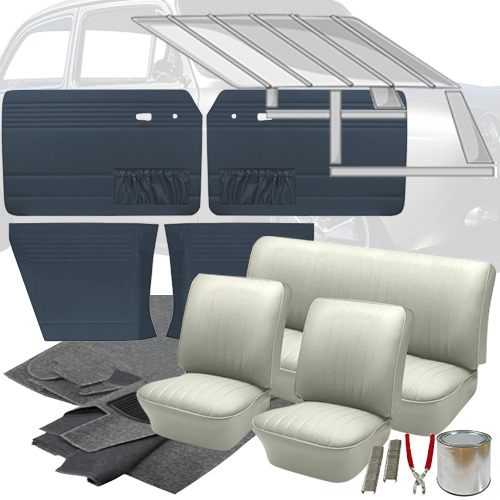 1965-1967 VW Type 3 Notchback Basketweave Vinyl Interior Kit - 131-1965 ...