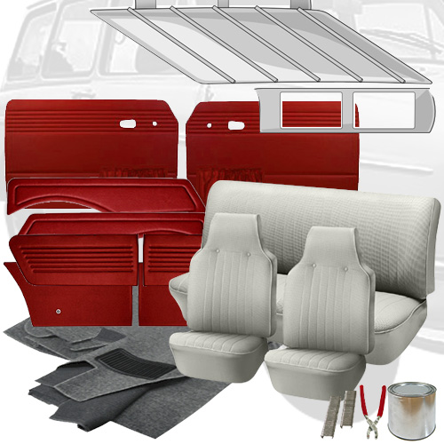 1968-1969 VW Type 3 Squareback Smooth Vinyl Interior Kit - 131-1968 ...