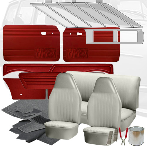 Deluxe Smooth Vinyl VW Interior Kit, Squareback 1973: VW Parts | JBugs.com