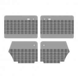 1973-1979 VW Beetle & Super Beetle Convertible Door Panels - Front & Rear - Two-Tone w/ Plaid