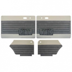 1973-1979 VW Beetle & Super Beetle Convertible Door Panels - Front & Rear - Front Pockets - 2-Tone