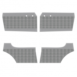 1956-1963 Karmann Ghia Door Panels - Front & Rear - Two-Tone w/ Plaid