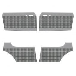 1964-1974 Karmann Ghia Door Panels - Front & Rear - Two-Tone w/ Plaid