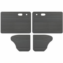 1956-1964 VW Beetle Sedan Door Panels - Full Set - Economy - Basic Black Vinyl