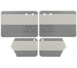 1950-1955 VW Beetle Convertible Door Panels - Front & Rear - Ribbed Vinyl