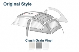 1947-1954 VW Beetle Ragtop Headliner - Original Install - Crush Grain Vinyl - Made by TMI