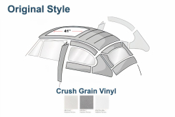 1955-1957 VW Beetle Ragtop Headliner - Original Install - Crush Grain Vinyl - Made by TMI