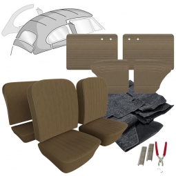 1956-1957 VW Beetle Sedan Tweed Cloth Interior Kit