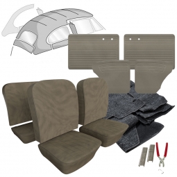 1956-1957 VW Beetle Sedan Velour Cloth Interior Kit