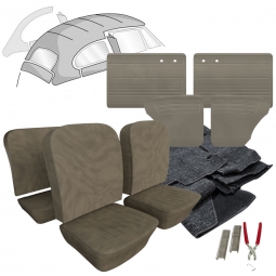 1958-60 VW Beetle Sedan Velour Cloth Interior Kit