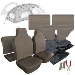 1970-1972 VW Standard Beetle Sedan Basketweave Vinyl Interior Kit