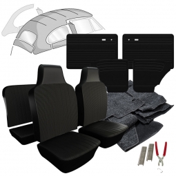 1970-1972 VW Beetle Sedan Squareweave Vinyl Interior Kit