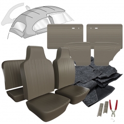 1971-1972 VW Super Beetle Sedan Smooth Vinyl Interior Kit