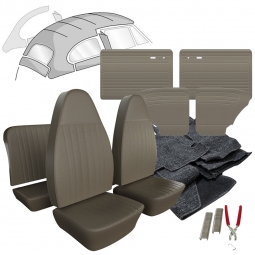 1973 VW Standard Beetle Sedan Basketweave Vinyl Interior Kit