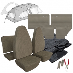 1973 VW Standard Beetle Sedan Velour Cloth Interior Kit