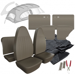 1973 VW Super Beetle Sedan Basketweave Vinyl Interior Kit