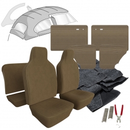 1974 VW Standard Beetle Sedan Tweed Cloth Interior Kit