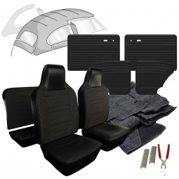 1975-1976 VW Beetle Sedan Squareweave Vinyl Interior Kit