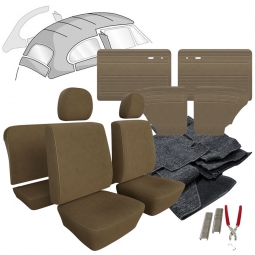 1977 VW Standard Beetle Sedan Tweed Cloth Interior Kit