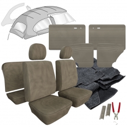 1977 VW Standard Beetle Sedan Velour Cloth Interior Kit