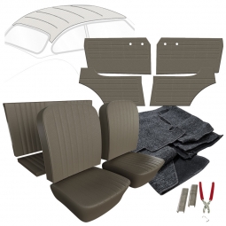 1956-1959 VW Karmann Ghia Coupe Basketweave Vinyl Interior Kit