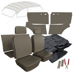 1969-1971 VW Karmann Ghia Coupe Basketweave Vinyl Interior Kit