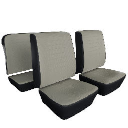 1977-1978 VW Beetle & Super Beetle Seat Upholstery - Front & Rear - 2-Tone Full Insert