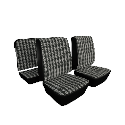 1977-1979 VW Super Beetle Convertible Seat Upholstery - Front & Rear - Plaid Full Insert