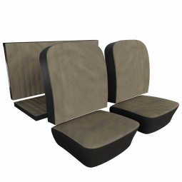 1969-1971 Karmann Ghia Seat Upholstery - Front & Rear - 2-Tone Full Insert