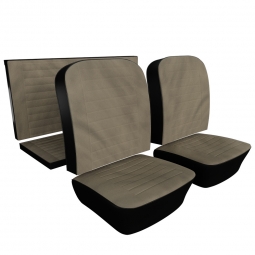 1972-1974 Karmann Ghia Seat Upholstery - Front & Rear - 2-Tone Full Insert