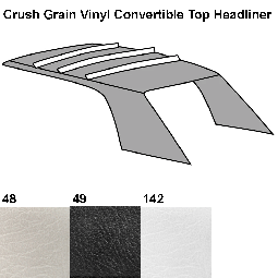 1980-1981 VW Rabbit Convertible Headliner - Crush Grain Vinyl