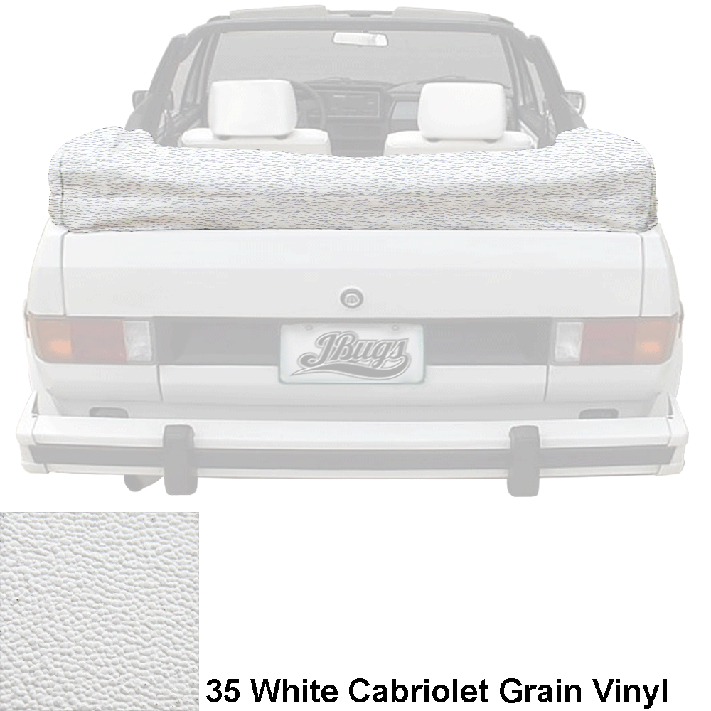 1982-93 VW Rabbit Cabriolet Convertible Top Boot - White Cabriolet Grain Vinyl