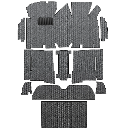 1975-1984 VW Rabbit/GTI Carpet Kit - 2 Door - 10 Pcs - Black Loop