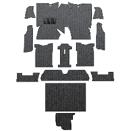 1982-1990 VW Scirocco Carpet Kit - 13 Pieces - Black Loop