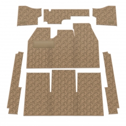 1958-1968 VW Beetle Sedan Carpet Kit - Front - w/ Footrest - German Squareweave