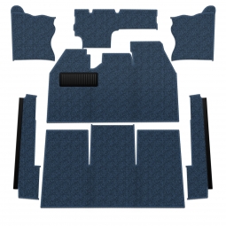 1969-1972 VW Beetle Sedan Carpet Kit - Front - w/ Footrest - Loop or Cutpile