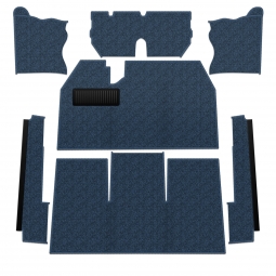 1969-1972 VW Beetle Sedan Carpet Kit - Front - NO Footrest - Loop or Cutpile