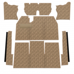 1969-1972 VW Beetle Sedan Carpet Kit - Front - NO Footrest - German Squareweave