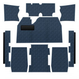 1973-1977 VW Beetle Sedan Carpet Kit - Front - NO Footrest - Loop or Cutpile