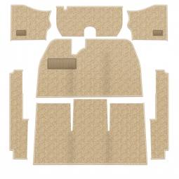 1956-1957 VW Beetle Sedan Carpet Kit - Front - NO Footrest - Oatmeal Loop