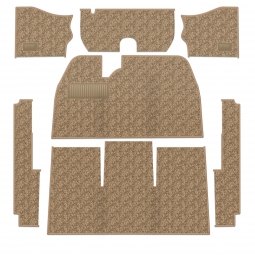 1956-1957 VW Beetle Sedan Carpet Kit - Front - NO Footrest - German Squareweave