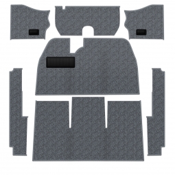 1954- early 1959 VW Beetle Sedan Carpet Kit - Front - NO Footrest - Charcoal Loop