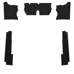 1969-1972 VW Beetle Carpet Kit - Front - 5 Pcs - for use with Rubber Mats - Black Loop